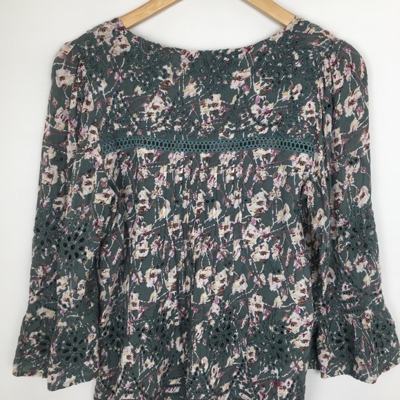 Sundance Women’s Delphine Eyelet Tunic Top Mini Dress Size PM Ladies Floral Boho - Picture 12 of 14